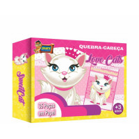 JOGO QUEBRA CABEÇA CARTÃO 35PÇS LOVE CATS 4485